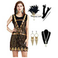 The Great Gatsby Vintage 1920s Vacation Dress Flapper Dress Outfits Masquerade Women