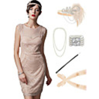The Great Gatsby Vintage 1920s Vacation Dress Flapper Dress Outfits Masquerade Women