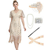The Great Gatsby Vintage 1920s Vacation Dress Flapper Dress Outfits Masquerade Women