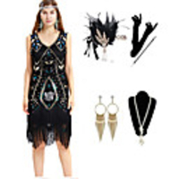 The Great Gatsby Vintage 1920s Vacation Dress Flapper Dress Outfits Masquerade Women