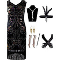 The Great Gatsby Vintage 1920s Vacation Dress Flapper Dress Outfits Masquerade Women