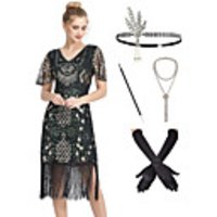 The Great Gatsby Vintage 1920s Vacation Dress Flapper Dress Outfits Masquerade Women
