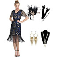 The Great Gatsby Vintage 1920s Vacation Dress Flapper Dress Outfits Masquerade Women