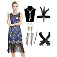 The Great Gatsby Vintage 1920s Vacation Dress Flapper Dress Outfits Masquerade Women