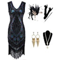 The Great Gatsby Vintage 1920s Vacation Dress Flapper Dress Outfits Masquerade Women