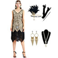 The Great Gatsby Vintage 1920s Vacation Dress Flapper Dress Outfits Masquerade Women