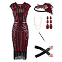 The Great Gatsby Vintage 1920s Vacation Dress Flapper Dress Outfits Masquerade Women