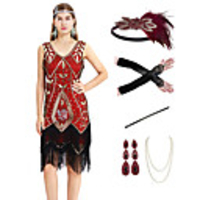 The Great Gatsby Vintage 1920s Vacation Dress Flapper Dress Outfits Masquerade Women