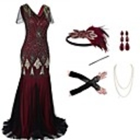 The Great Gatsby Vintage 1920s Vacation Dress Flapper Dress Outfits Masquerade Women