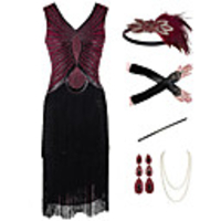 The Great Gatsby Vintage 1920s Vacation Dress Flapper Dress Outfits Masquerade Women
