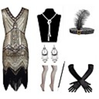The Great Gatsby Vintage 1920s Vintage Inspired 1930s Vacation Dress Flapper Dress Flapper Headband Women