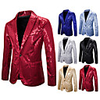 The Great Gatsby Vintage Gothic Steampunk Coat Masquerade Lapel Collar Blazer Men