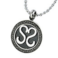 The Great Wall Grain Round Titanium Steel Necklace