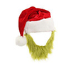 the grinch plush hat with beard red