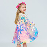 The Little Mermaid Cosplay Costume Cloak Masquerade Girls