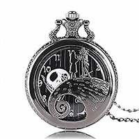 the nightmare before christmas quartz pocket watch necklace pendant xmas gifts