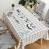 Thick Waterproof Tablecloth Square Tablecloth Decorative Kitchen Rectangular Tablecloth Bamboo Flower 1 pc