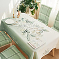 Thick Waterproof Tablecloth Square Tablecloth Decorative Kitchen Rectangular Tablecloth Flower 1 pc