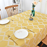 Thick Waterproof Tablecloth Square Tablecloth Decorative Kitchen Rectangular Tablecloth Geometric 1pc