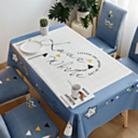 Thick Waterproof Tablecloth Square Tablecloth Decorative Kitchen Rectangular Tablecloth LOVE LIFE 1 pc