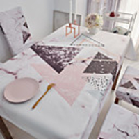 Thick Waterproof Tablecloth Square Tablecloth Decorative Kitchen Rectangular Tablecloth Modern Gilt Pattern1 pc