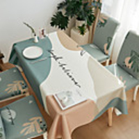 Thick Waterproof Tablecloth Square Tablecloth Polyester Fiber Decorative Kitchen Rectangular Tablecloth Slow Life 1 pc