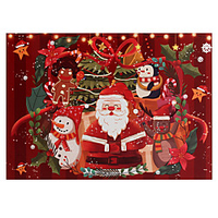 Thicken Paper Christmas Jigsaw Puzzle Santa Claus Holiday Gift Decompression Educational Toy