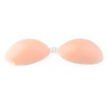 Thicken Silicone Backless Strapless Self-Adhesive Bra with Big Button - Nude Color (C cup)