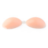 Thicken Silicone Backless Strapless Self-Adhesive Bra with Big Button - Nude Color (C cup)