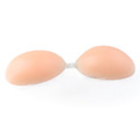 Thicken Silicone Backless Strapless Self-Adhesive Bra with Shoulder Strap- Nude Color (C cup)