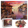 Thickened 1000 Piece Puzzle Creative Landscape Puzzle Toy For Adults And Children In Mediterranean Port miniinthebox