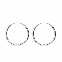 thin endless hoop earrings 14mm 16mm 18mm 20mm (14mm)