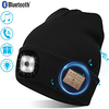thinsulate warm bright led lit beanie cap unisex hat with rechargeable front facing headlamp with 4 leds shining with a 3 metre beam,  charges via usb - great for cycling,  running,  camping (style 2)
