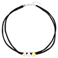 Three-color Stainless Steel Bear Short Necklace