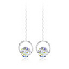 Three-Dimensional Twist Crystal Silver Ear Line