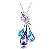 Three Drops Crystal And Zircon Necklace