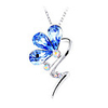 Three Leaves Crystal And Zircon Necklace