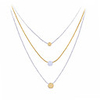 Three Ranks Round Shaped Alloy Necklace