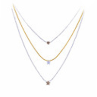 Three Ranks Star Shaped Alloy Necklace