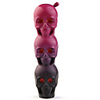 Three Skull Shape Cigarette Table Lighter Purple