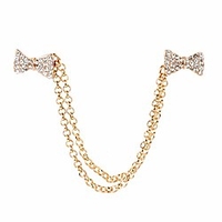 tiaobug women vintage bow tie/heart/pearl/rhinestone sweater collar brooch pin-chain-clip-shawl-blouse-cardigan bowtie-style one size miniinthebox