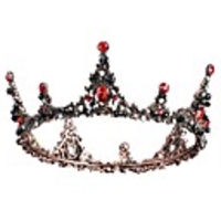 Tiaras Forehead Crown Crown Masquerade Vintage Gothic Lolita Beaded Baroque Chrome Artificial Gemstones For Black Swan Cosplay Women