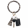 tifanso key ring bracelets wristlet keychain bangle keyring for women (leopard)