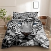 Tiger Pattern 3-Piece Duvet Cover Set Hotel Bedding Sets Comforter Cover with Soft Lightweight Microfiber,  Include 1 Duvet Cover,  2 Pillowcases (1 Pillowcase for Twin/Single) miniinthebox