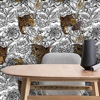 Tiger Plant Texture Self-adhesive Wallpaper Environmental Protection Waterproof Removable Living Room Wall Stickers miniinthebox