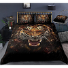tiger print 3-piece duvet cover set hotel bedding sets comforter cover with soft lightweight microfiber,  include 1 duvet cover,  2 pillowcases for double/queen/king(1 pillowcase for twin/single)