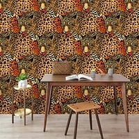 Tiger Texture Self-adhesive Wallpaper Environmental Protection Waterproof Removable Living Room Wall Stickers miniinthebox