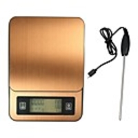 Timed Hand Made Coffee Electronic Scale with Temperature Probe LCD Display Kitchen Scales