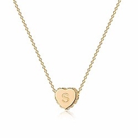 tiny gold initial heart necklace choker diamond cz pave dainty chain 14k gold filled minimalist simple personalized jewelry gift for women letter s