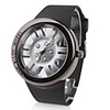 Tire-Shaped Hollow Silver Watch For Men